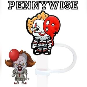 BOGO!! BUNDLE For Disco Brand New Horror Fans Pennywise the Clown Straw Cover